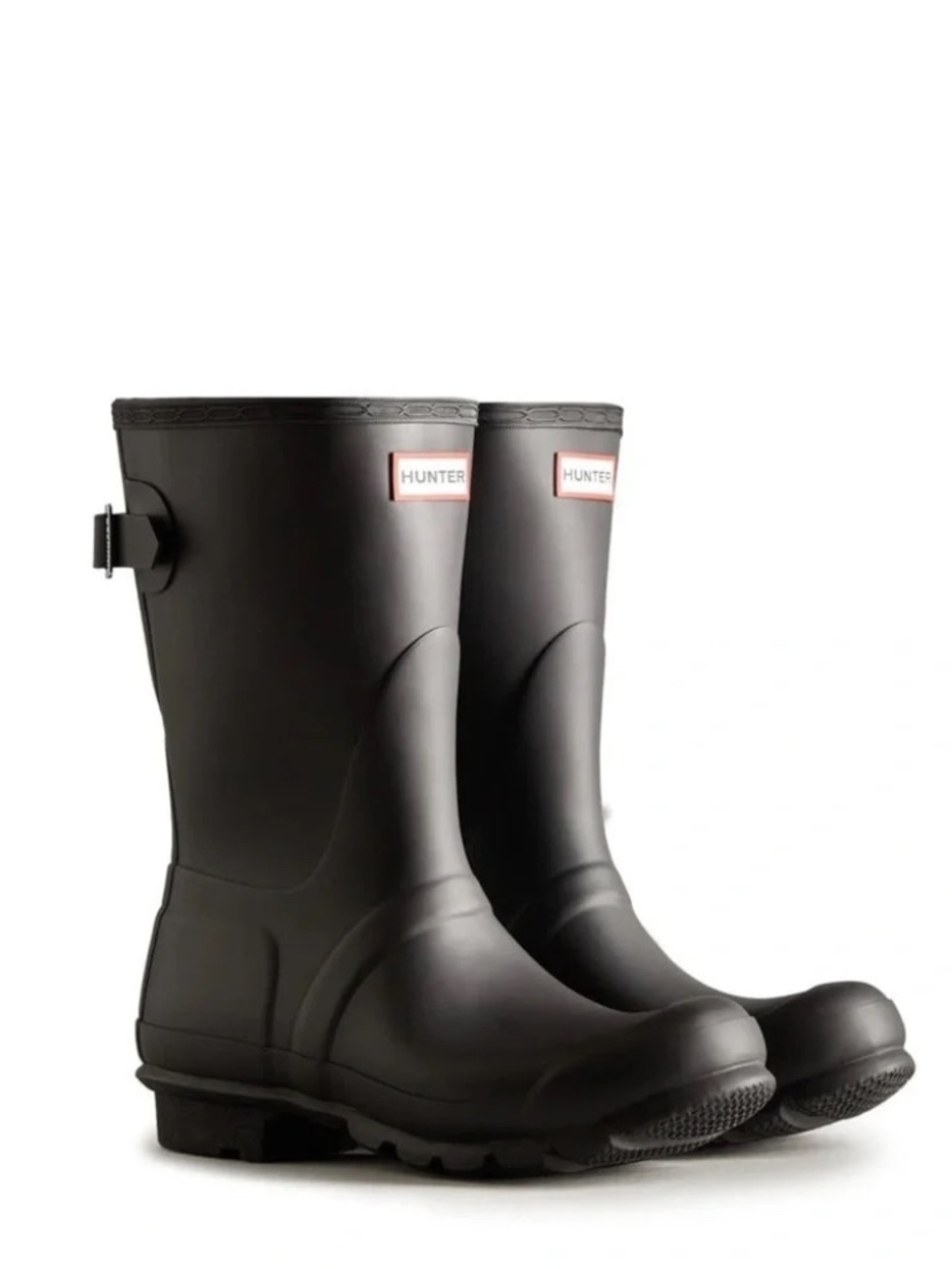 New Hunter WFS1013RMA Women Original Short Back Adjustable Black Boots Mid Calf